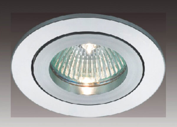Recessed ceiling light Lux Oczko – minimalist recessed ceiling light in satin and metal