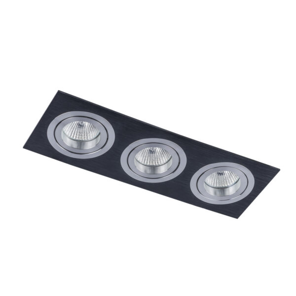 Recessed ceiling light Lux Mooty BL 50w – minimalist recessed ceiling light in black and metal