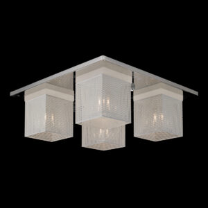 Flush mount ceiling light Lux Helios – flush mount ceiling lights in chrome and metal