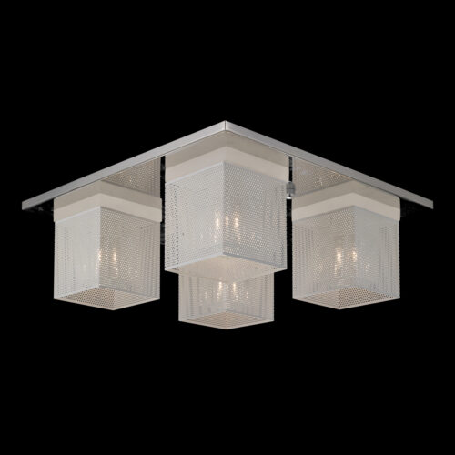 Flush mount ceiling light Lux Helios – flush mount ceiling lights in chrome and metal