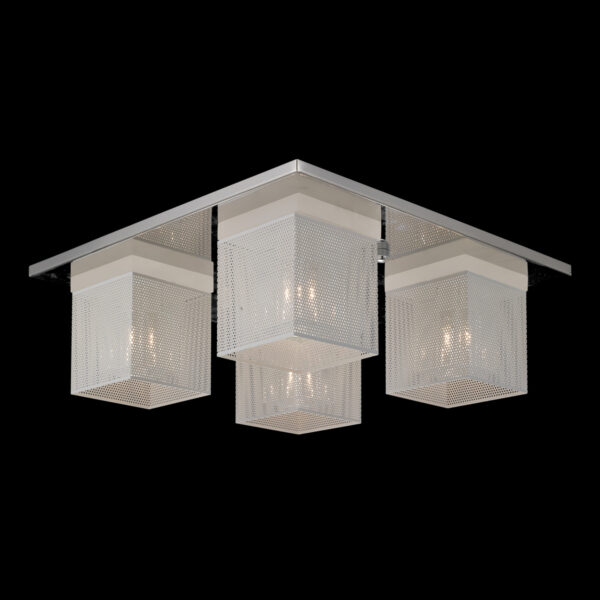 Flush mount ceiling light Lux Helios – flush mount ceiling lights in chrome and metal