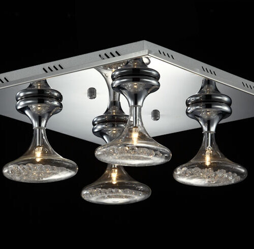 Flush mount ceiling light Lux Nueva – flush mount ceiling lights in chrome and metal