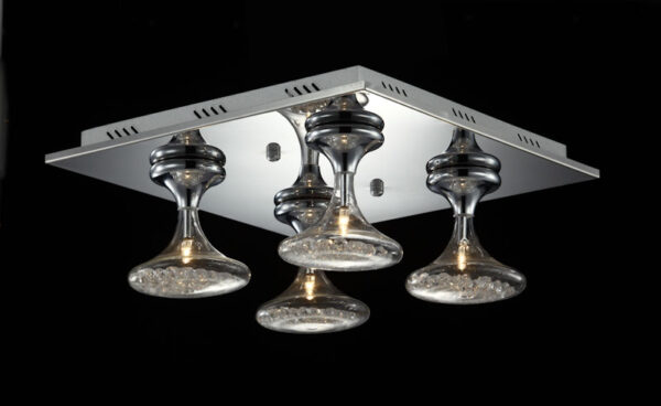 Flush mount ceiling light Lux Nueva – flush mount ceiling lights in chrome and metal