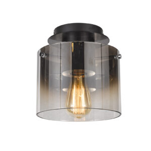 Flush mount ceiling light Lux Javier – flush mount ceiling lights in smoked black and metal alloy