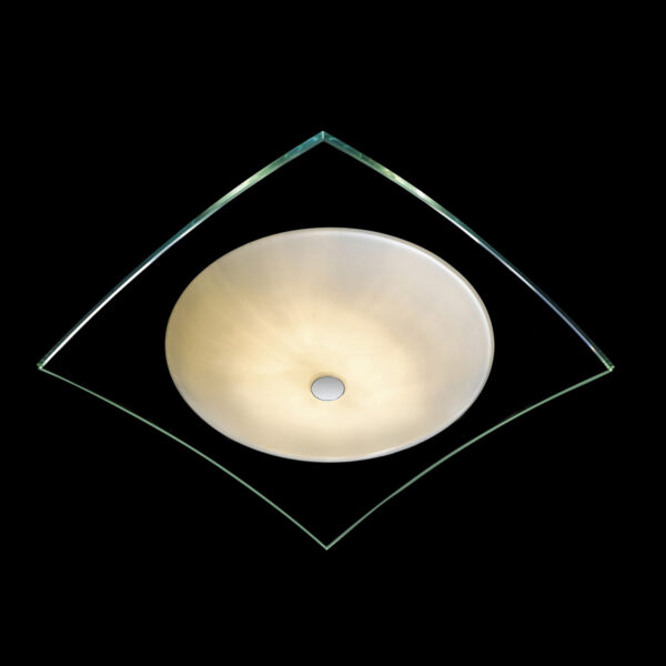 Flush mount ceiling light Lux Torino 40w – flush mount ceiling lights in white and metal alloy