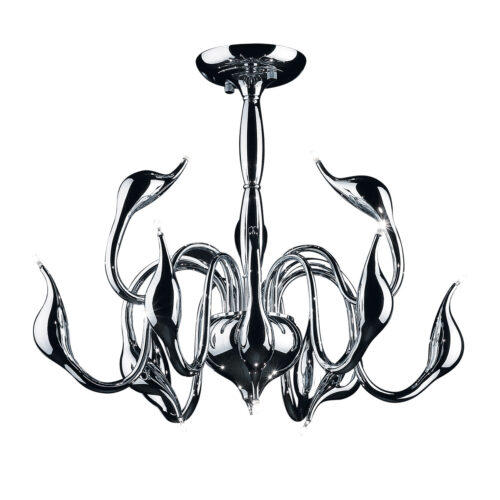 Pendant lamp Lux Swan 20w – modern pendant lamp in chrome and metal