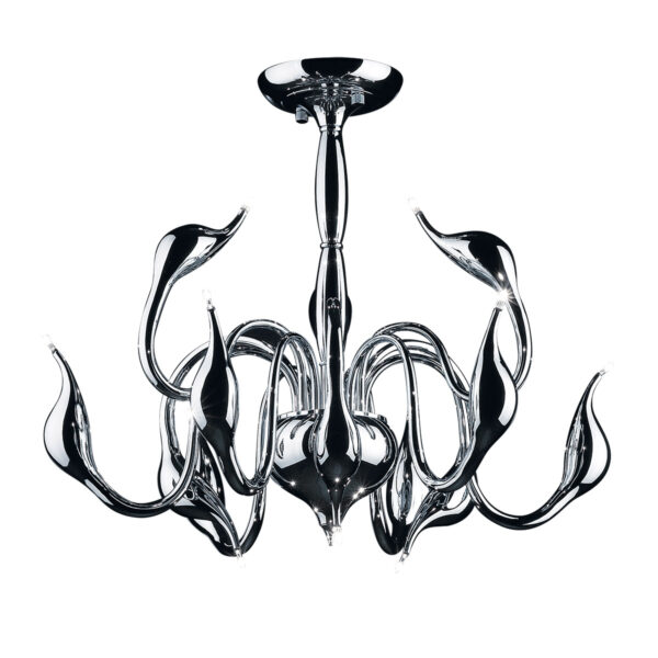 Pendant lamp Lux Swan 20w – modern pendant lamp in chrome and metal