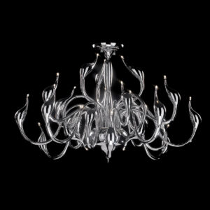 Pendant lamp Lux Swan – modern pendant lamp in chrome and metal