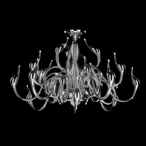 Pendant lamp Lux Swan – modern pendant lamp in chrome and metal