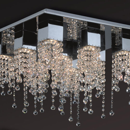 Pendant lamp Lux Larix 35w – modern pendant lamp in chrome and metal alloy