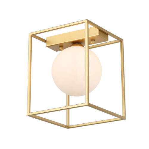Flush mount ceiling light Lux Mediamo – flush mount ceiling lights in gold and steel
