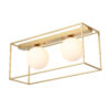 Flush mount ceiling light Lux Mediamo 25w – flush mount ceiling lights in gold and steel