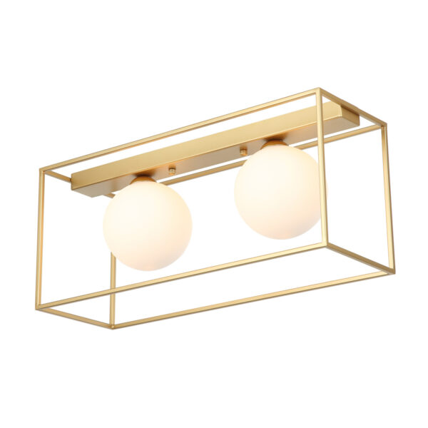 Flush mount ceiling light Lux Mediamo 25w – flush mount ceiling lights in gold and steel