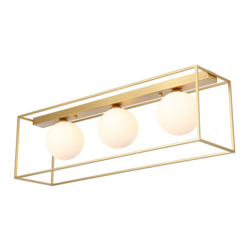Flush mount ceiling light Lux Mediamo – flush mount ceiling lights in gold and steel