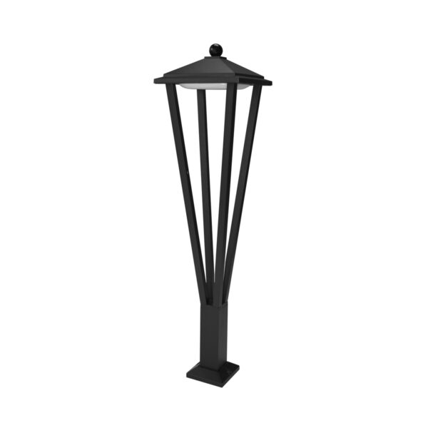 Outdoor floor light Lux Bons – outdoor floor lights in sandblasted black and aluminum
