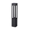 Outdoor floor light Lux Nutri – outdoor floor lights in sandblasted black and aluminum