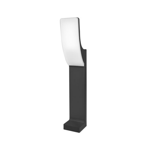Outdoor floor light Lux Natan – outdoor floor lights in sandblasted black and aluminum
