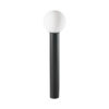 Outdoor floor light Lux Feltre – outdoor floor lights in sandblasted black and aluminum