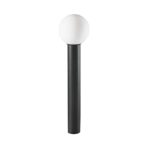 Outdoor floor light Lux Feltre – outdoor floor lights in sandblasted black and aluminum