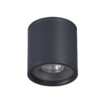 Garden surface-mounted light Lux Tormi – garden surface-mounted lights in sandblasted black and aluminum