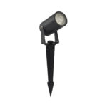 Garden ground light Lux Urbino – garden ground lights in sandblasted black and aluminum