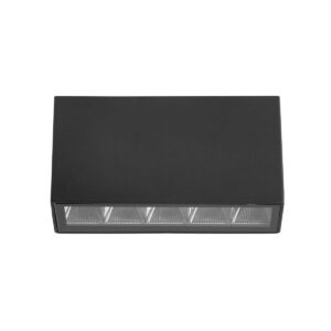 Garden surface-mounted light Lux Forli 3K / 4K – garden surface-mounted lights in sandblasted black and aluminum