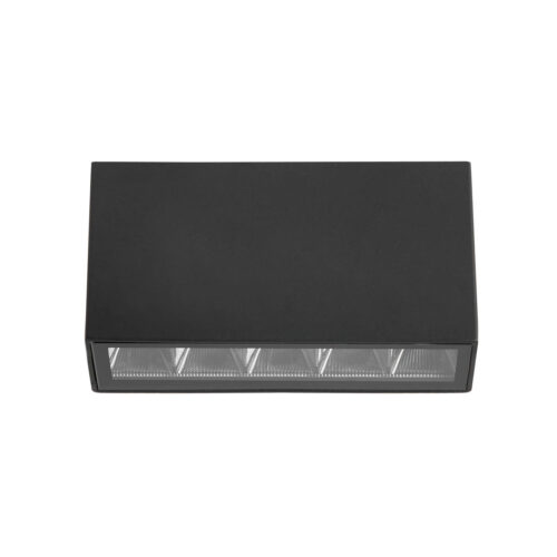 Garden surface-mounted light Lux Forli 3K / 4K – garden surface-mounted lights in sandblasted black and aluminum