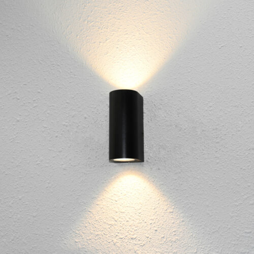 Outdoor wall light Lux Genta 35w – outdoor wall lights in sandblasted black and aluminum
