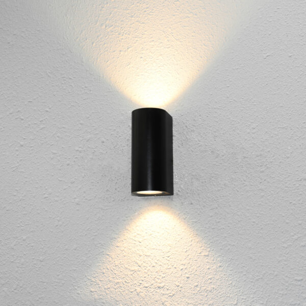 Outdoor wall light Lux Genta 35w – outdoor wall lights in sandblasted black and aluminum