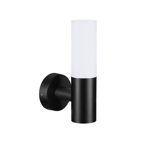 Outdoor wall light Lux Salo – outdoor wall lights in sandblasted black and aluminum