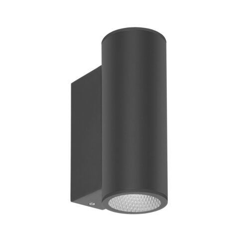 Outdoor wall light Lux Lenta – outdoor wall lights in sandblasted black and aluminum