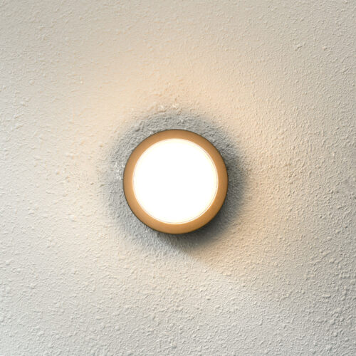 Outdoor wall light Lux Rosta 12w – outdoor wall lights in sandblasted black and aluminium