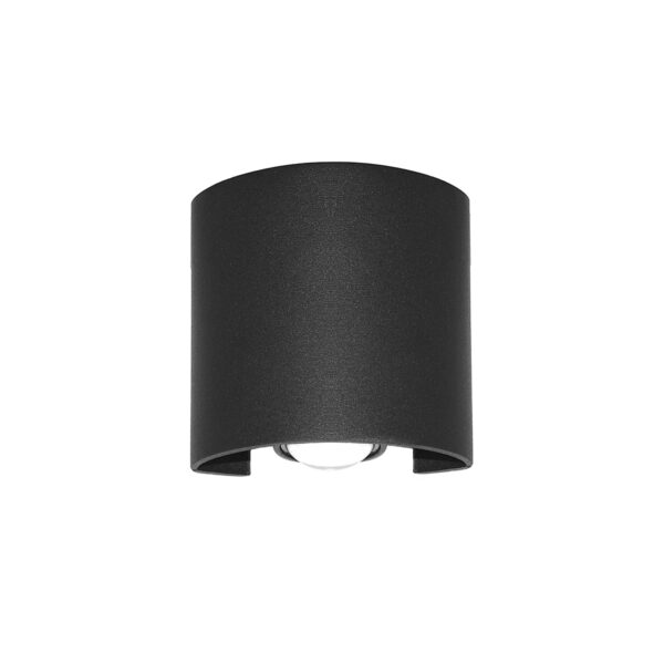 Outdoor wall light Lux Ortelo – outdoor wall lights in sandblasted black and aluminum