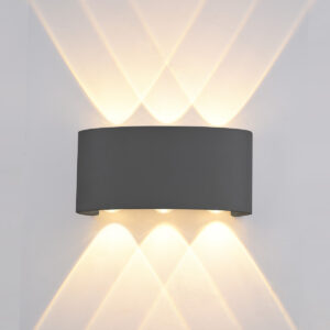 Outdoor wall light Lux Ortelo 6w – outdoor wall lights in sandblasted black