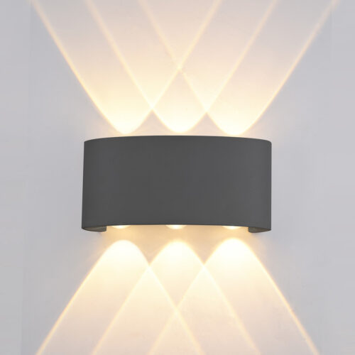 Outdoor wall light Lux Ortelo 6w – outdoor wall lights in sandblasted black