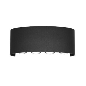 Outdoor wall light Lux Ortelo – outdoor wall lights in sandblasted black and aluminum