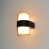 Outdoor wall light Lux Marti – outdoor wall lights in sandblasted black and aluminium