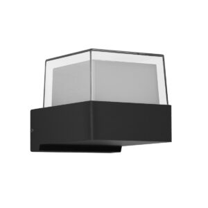 Outdoor wall light Lux Marti 5w – outdoor wall lights in sandblasted black and aluminium