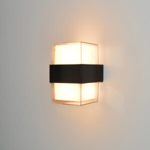 Outdoor wall light Lux Marti 10w – outdoor wall lights in sandblasted black and aluminium