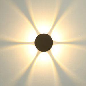 Outdoor wall light Lux Macba – outdoor wall lights in sandblasted black and aluminum