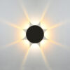 Outdoor wall light Lux Macba – outdoor wall lights in sandblasted black and aluminum