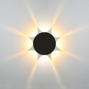 Outdoor wall light Lux Macba – outdoor wall lights in sandblasted black and aluminum