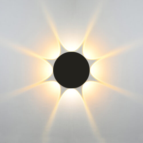 Outdoor wall light Lux Macba – outdoor wall lights in sandblasted black and aluminum