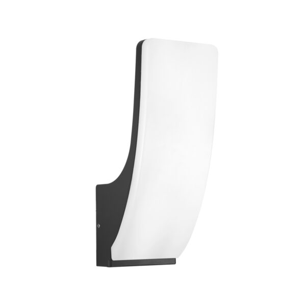 Outdoor wall light Lux Natan – outdoor wall lights in sandblasted black and aluminum
