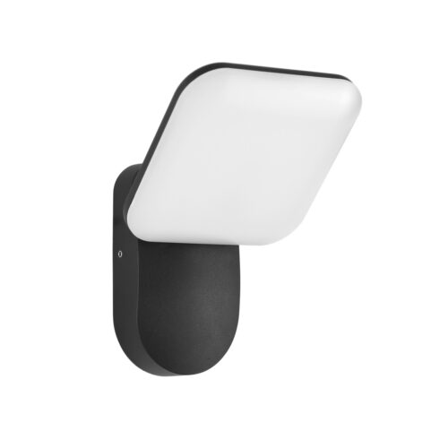 Outdoor wall light Lux Nammi – outdoor wall lights in sandblasted black and aluminium