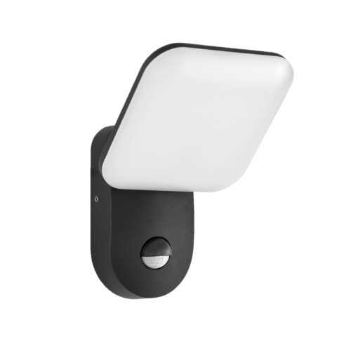 Outdoor wall light Lux Nammi – outdoor wall lights in sandblasted black and aluminium