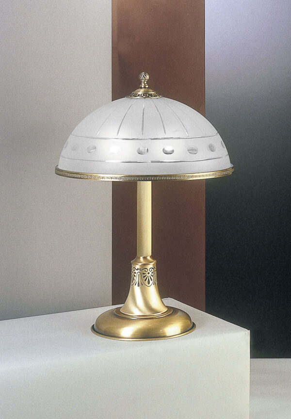 Table lamp Lux 1830 – table lamps in brass and glass