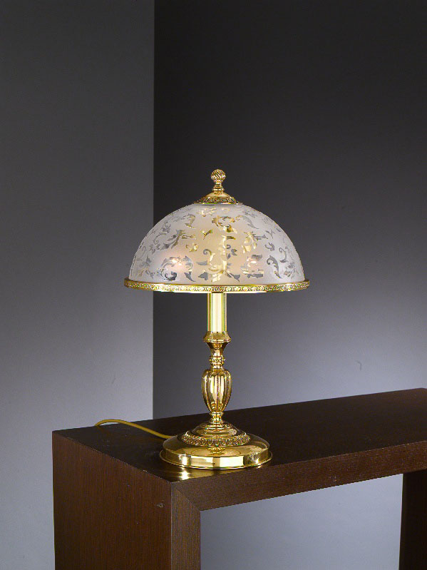 Table lamp Lux 6302 – table lamps in gold and glass