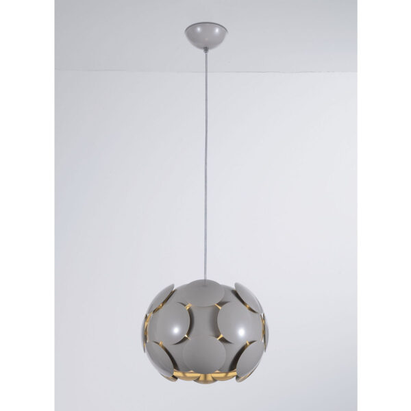 Pendant lamp Lux Santina GR – modern pendant lamp in grey and plastic