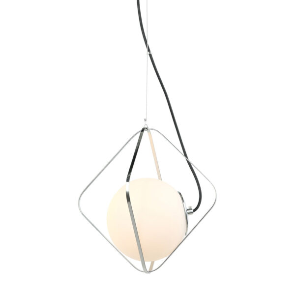 Pendant lamp Lux Canto – modern pendant lamp in black chrome and steel